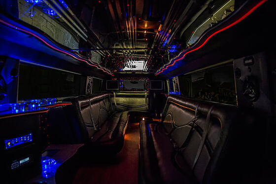 Lake Tahoe limo interior