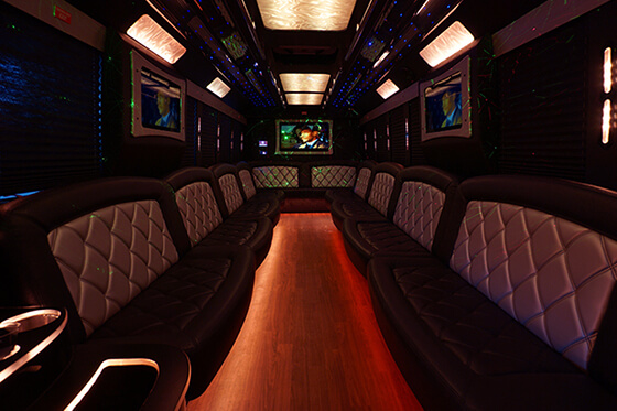 party bus with wood floor